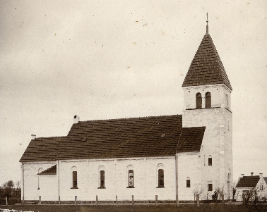 Et gammelt billede af kirken